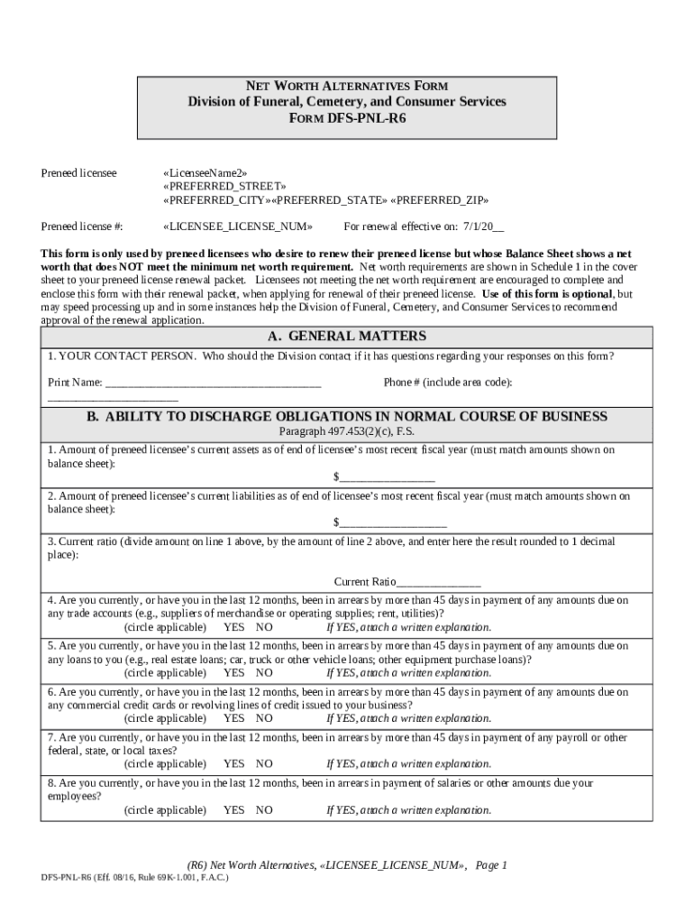Oregon Mortuary and Cemetery Board License Renewals Doc Template