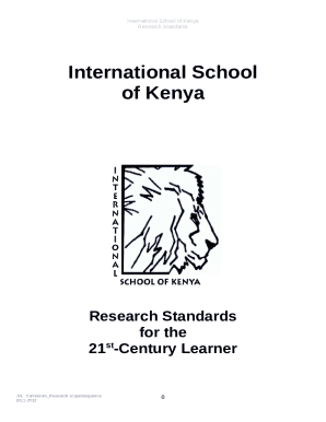 International School of Kenya Grade 2 Research Essential Doc
