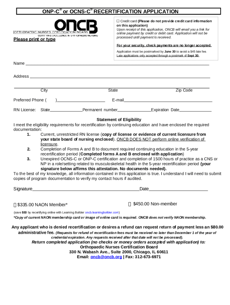 CPAN and CAPA Recertification Eligibility Requirements Doc Template