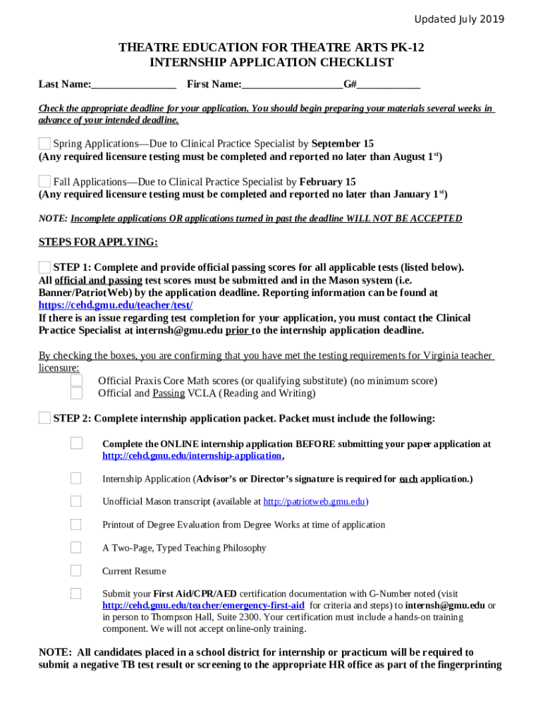 Teaching Theatre PK12 Graduate Certificate GMU catalog cehd gmu