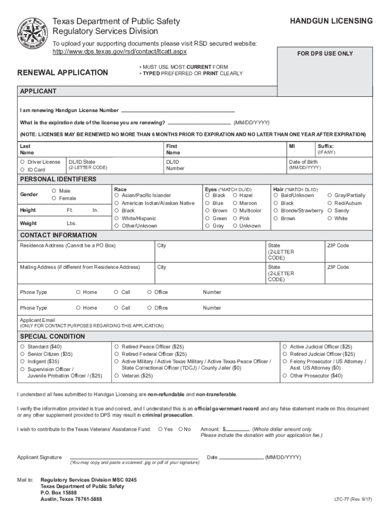 Fillable Online Licensing & Registration Texas Department of Public