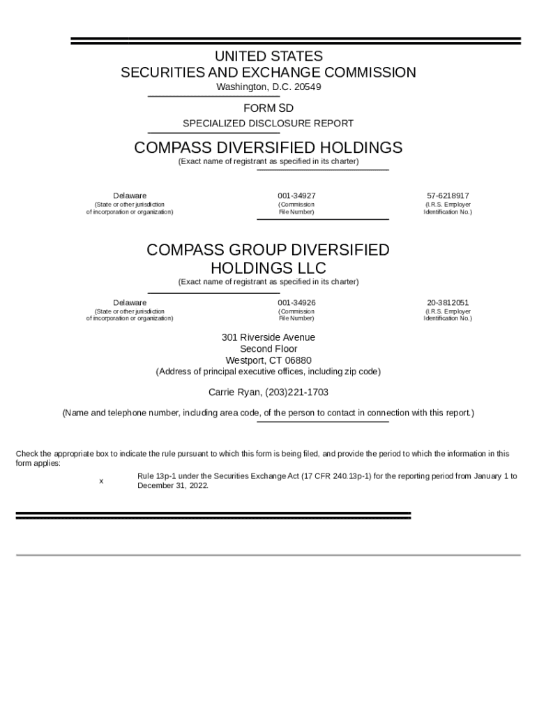 Compass Diversified Holdings ( SD, Received Doc Template pdfFiller