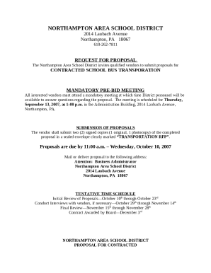 Northampton Area School District: Home Doc Template | pdfFiller