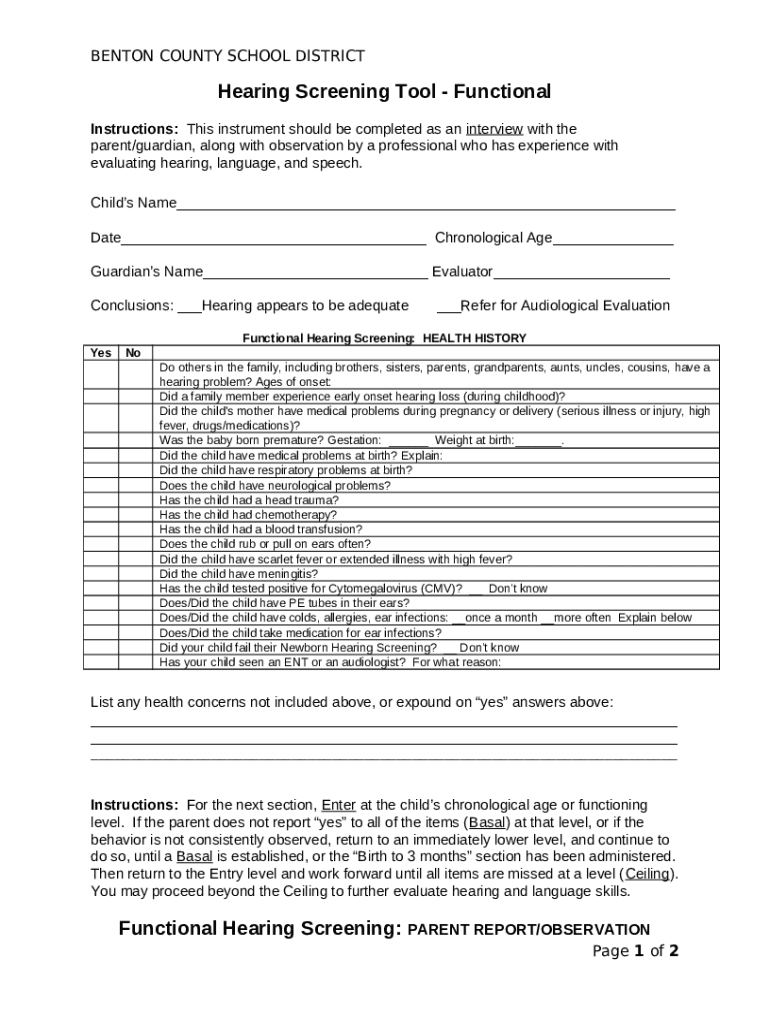 Guidelines for Hearing Screening After the Newborn ... Doc Template ...