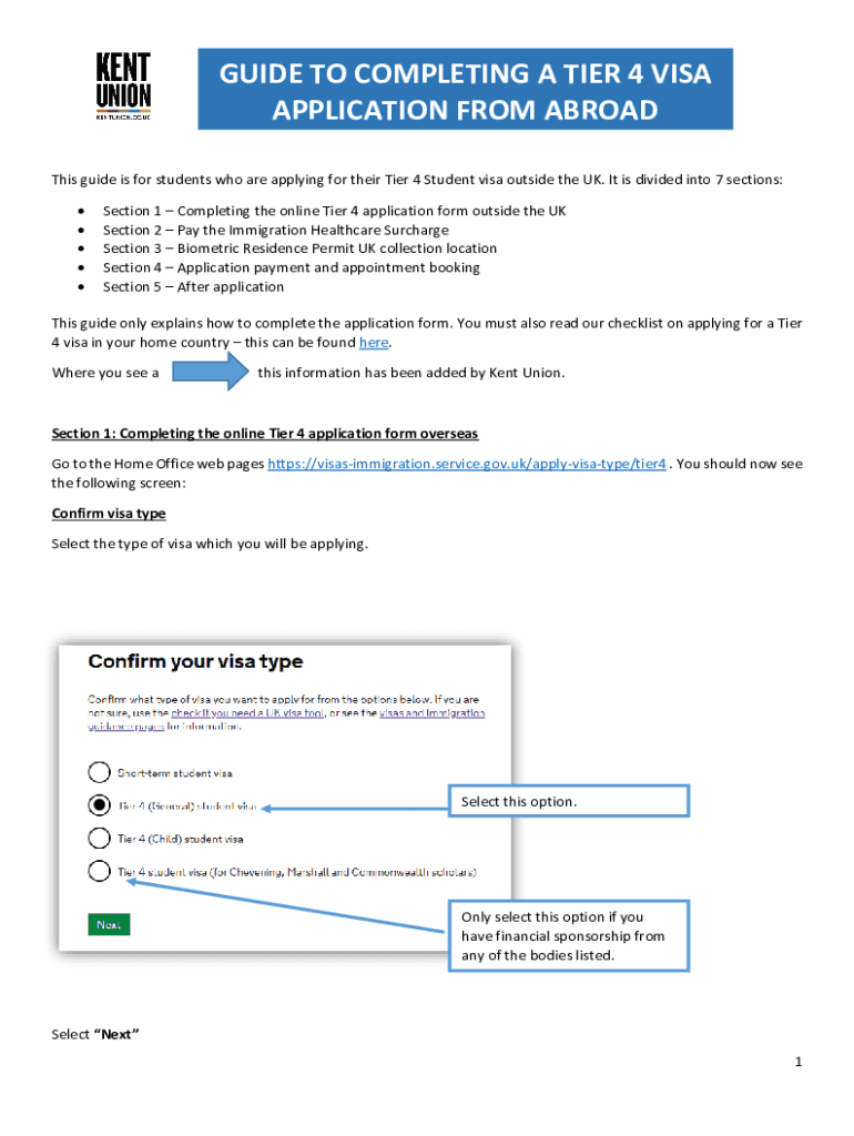 Fillable Online GUIDE TO COMPLETING A TIER 4 VISA APPLICATION Fax Email Print PdfFiller Fillable Online GUIDE TO COMPLETING A TIER 4 VISA APPLICATION Fax Email Print PdfFiller