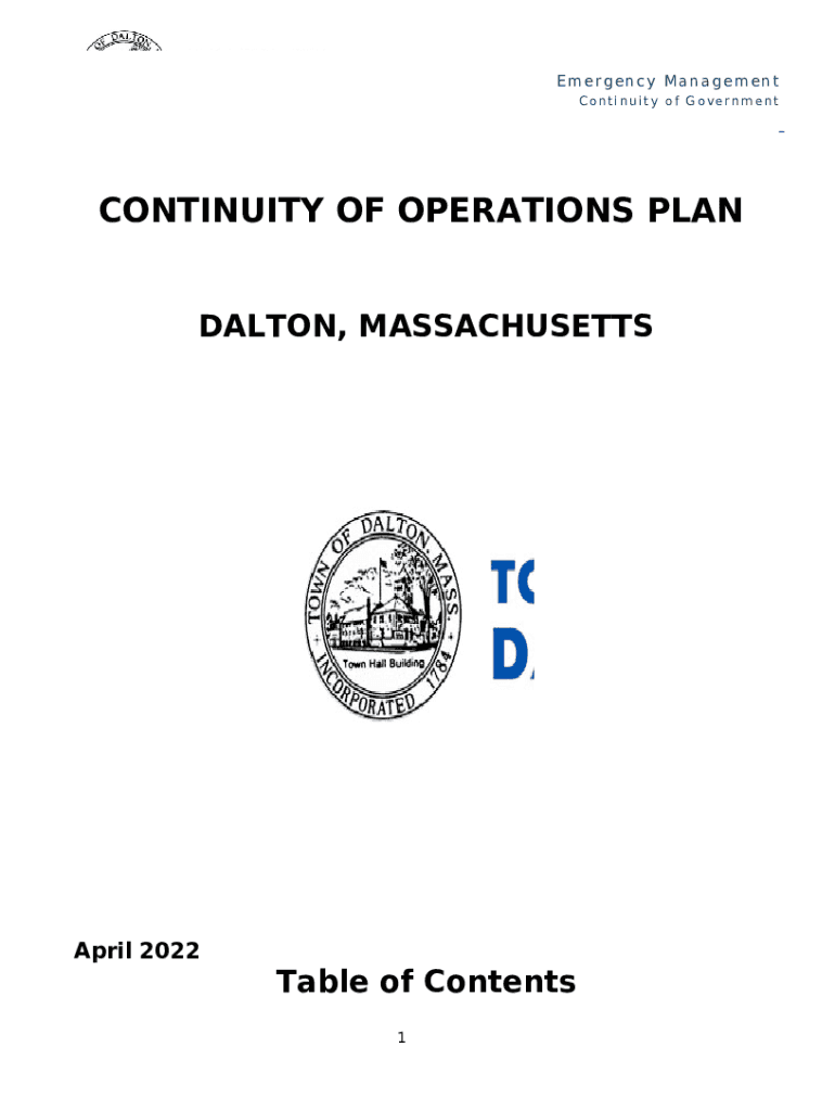 Continuity of operations plans Simple or detailed? Doc Template