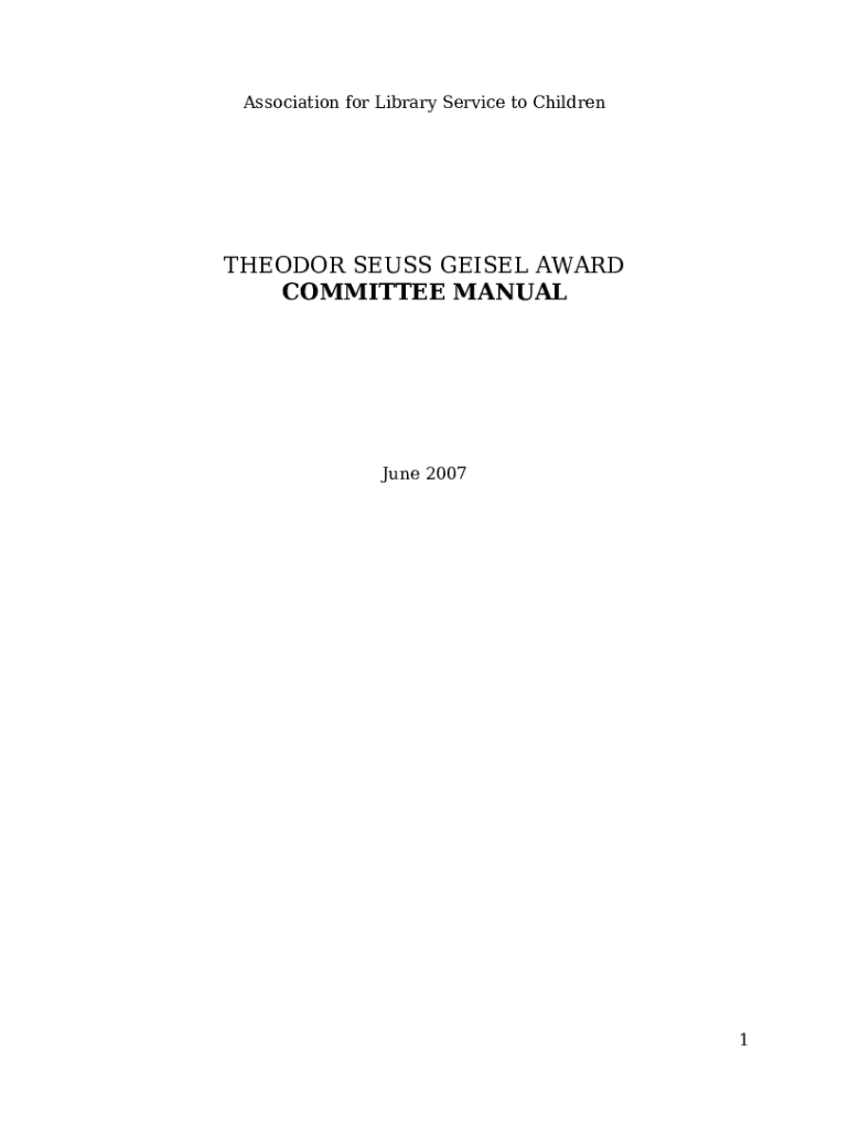 Geisel - Reconciling the Man, the Award, and the Legacy Doc Template ...