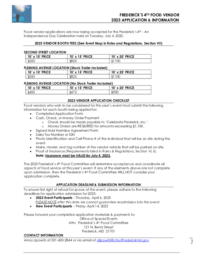 Fillable Online Temporary Special Food Service Facilities Permits Fax