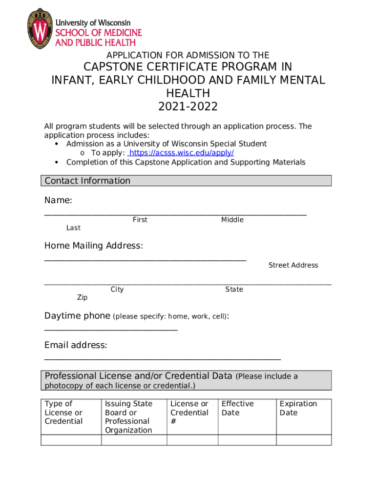 Online Certificate in Infant & Early Childhood Mental Health Doc