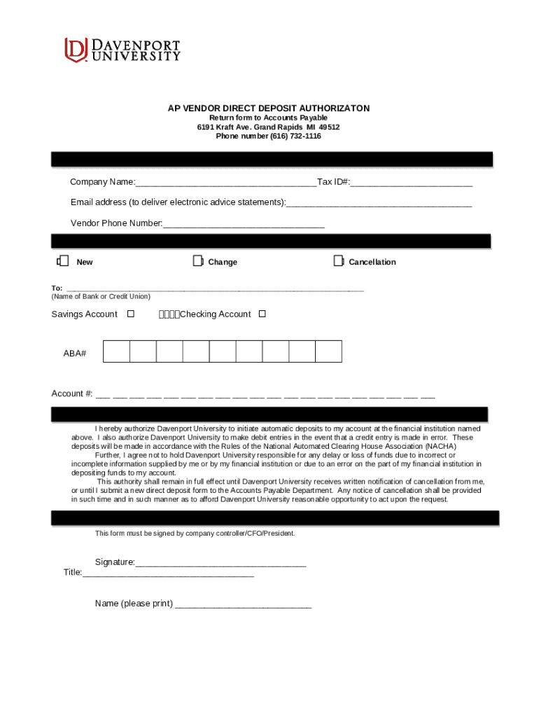 ACH/EFT ENROLLMENT Doc Template | pdfFiller