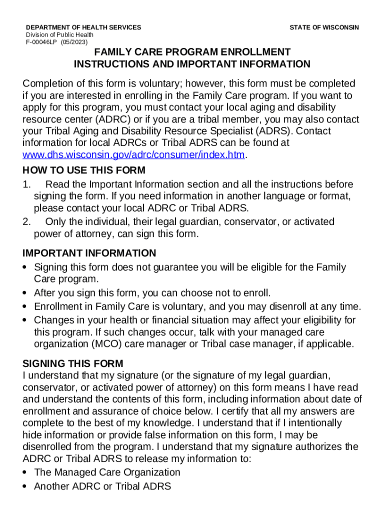A Wisconsin program allows the disabled and elderly Doc Template