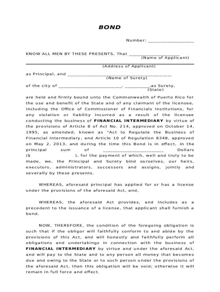 surety bond mississippi act state of Doc Template pdfFiller