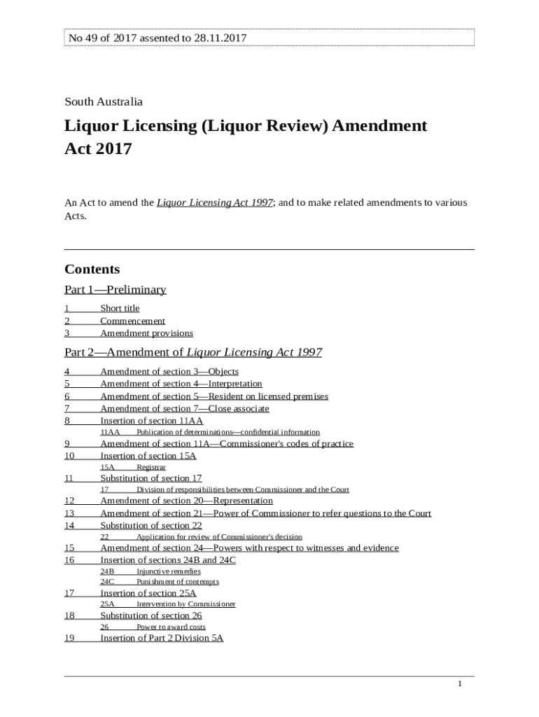 What are the New Categories of Liquor Licences? Doc Template pdfFiller