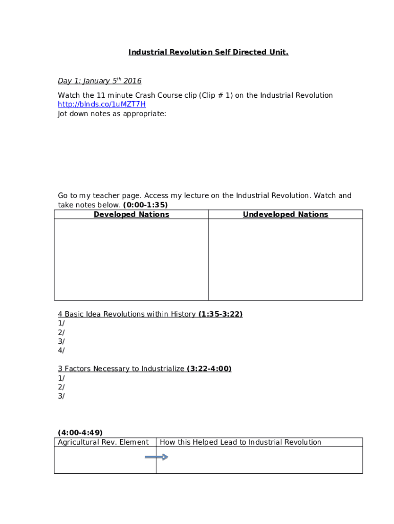 The Industrial Revolution Crash Course History of Science 21 Doc Template pdfFiller