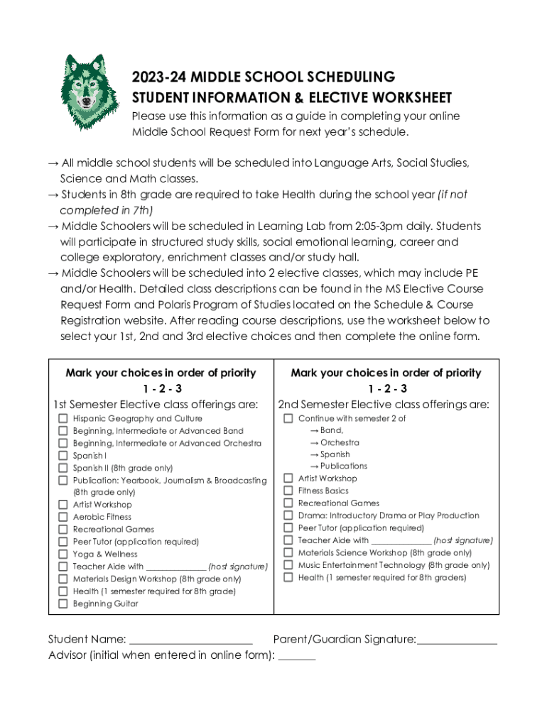Fillable Online Middle School Bell Schedules Fax Email Print PdfFiller