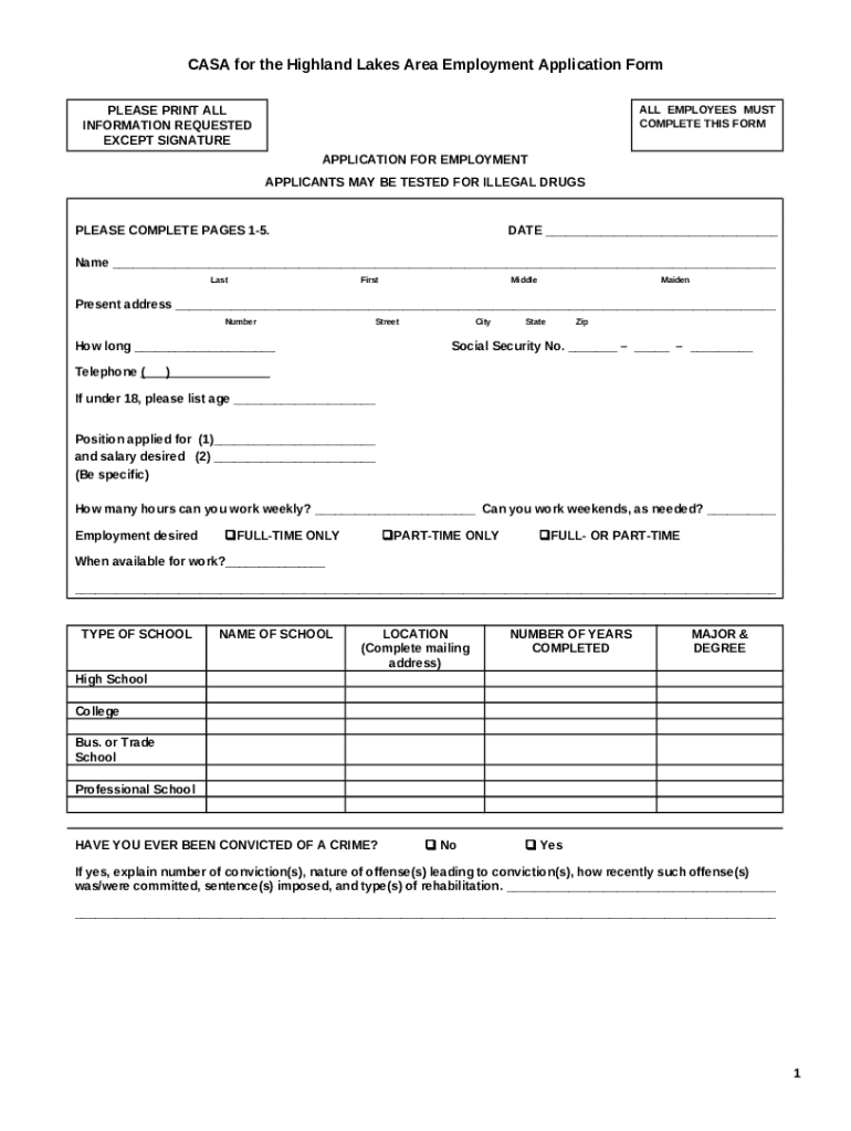 ALL EMPLOYEES MUST COMPLETE THIS Doc Template | pdfFiller