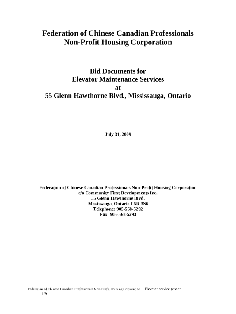 Federation of Chinese Canadian Professionals NonProfit Housing