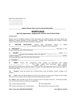 mortgage assignment of rents definition