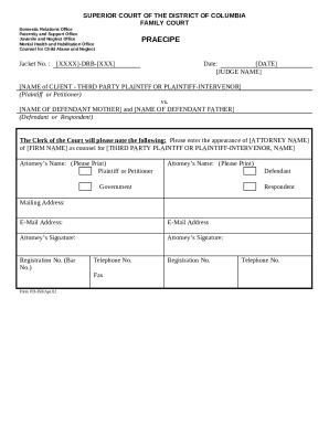 DC Superior Court ResourcesAttorney General Brian Schwalb Doc Template ...
