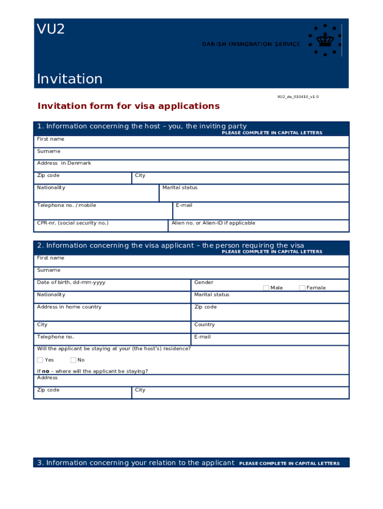 Letter Of Invitation For Tourists Visa Application Denmark Doc Template PdfFiller Letter Of Invitation For Tourists Visa Application Denmark Doc Template PdfFiller