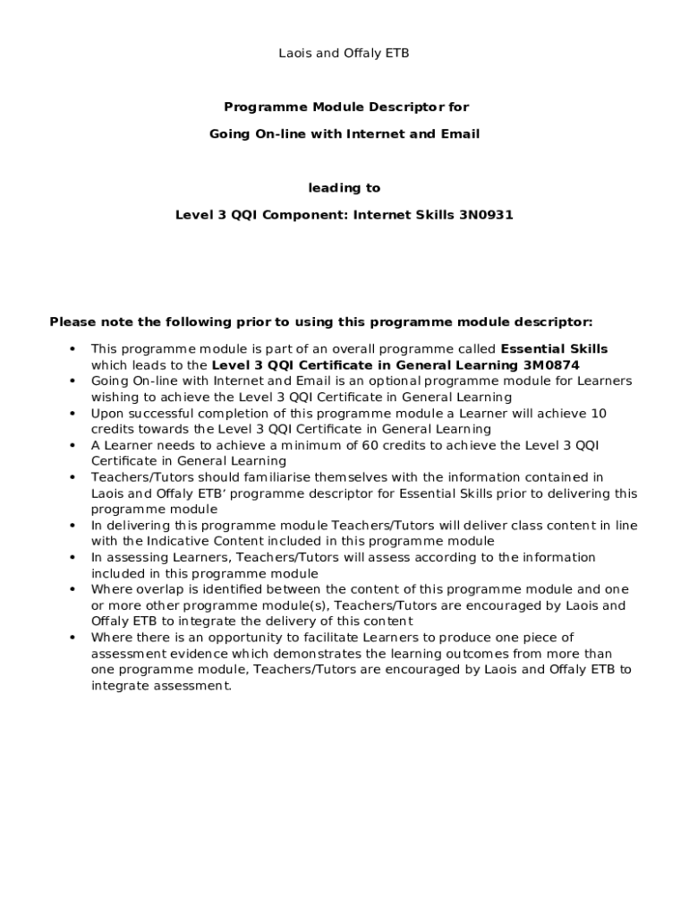 Internet Skills 3N0931 Learner Marking Sheet Doc Template | pdfFiller