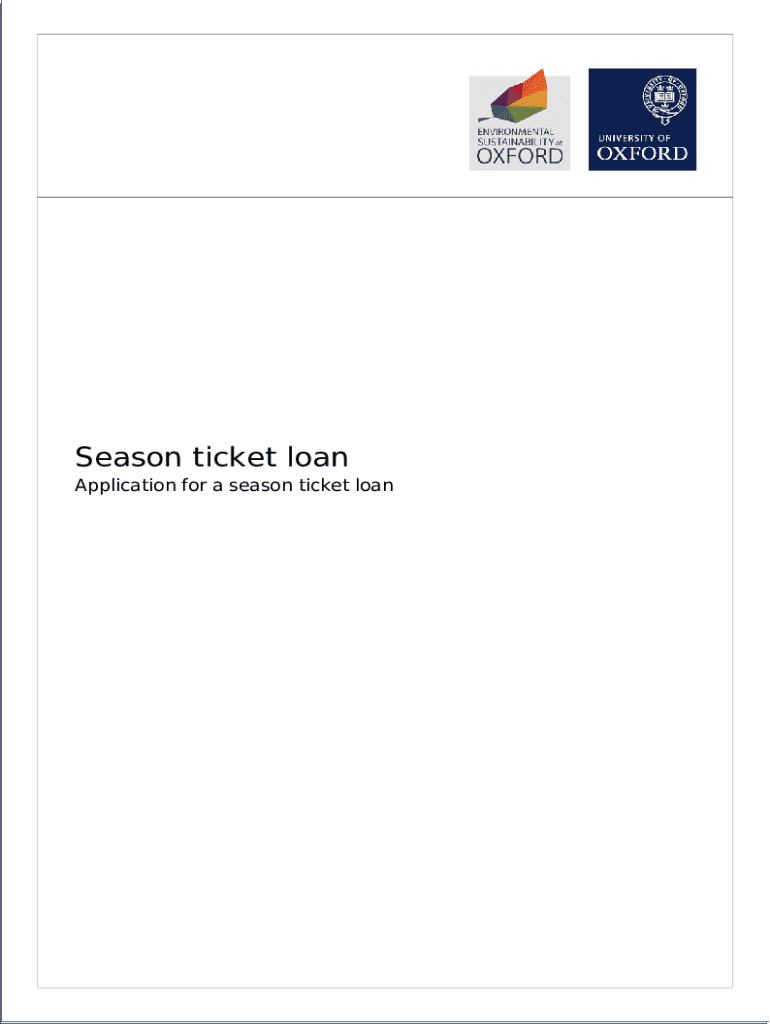 Season Ticket Loan Application Doc Template pdfFiller