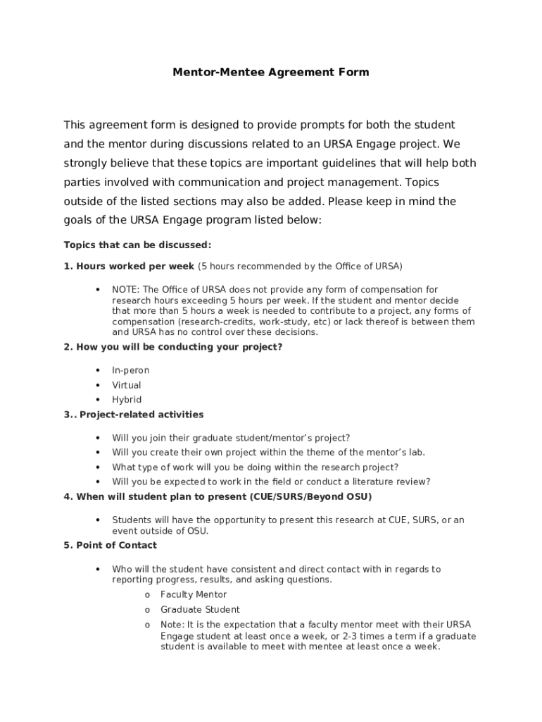 Mentor-Mentee Contract The broad goals of my research ... Doc Template ...