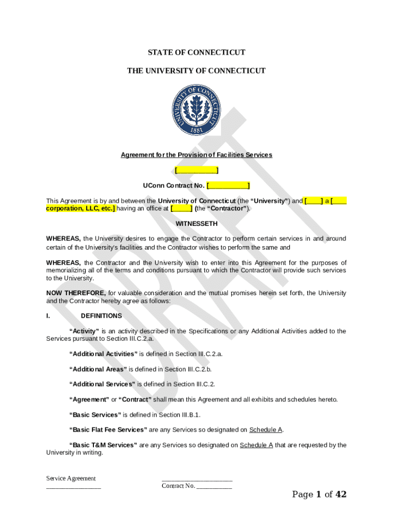 STATE OF CONNECTICUT THE UNIVERSITY OF Doc Template