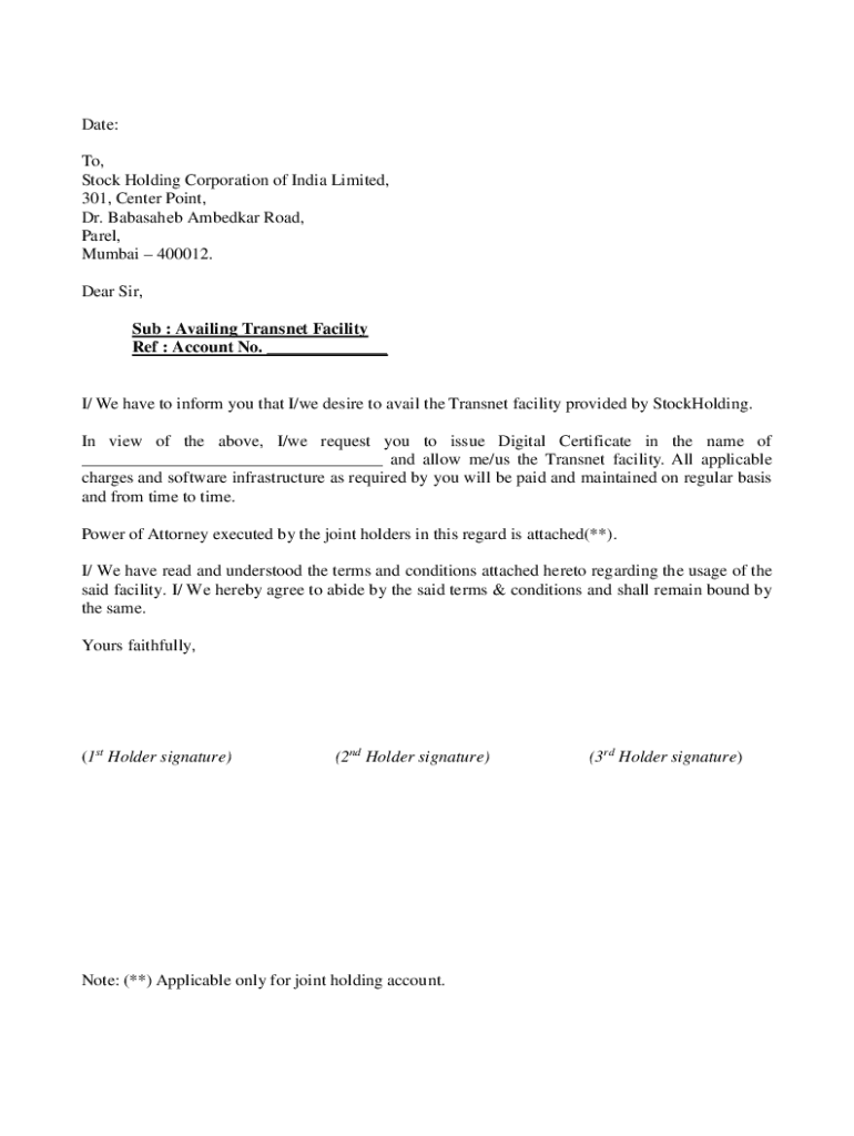 Fillable Online Stock Holding Corporation of India Company Profile Fax Email Print pdfFiller