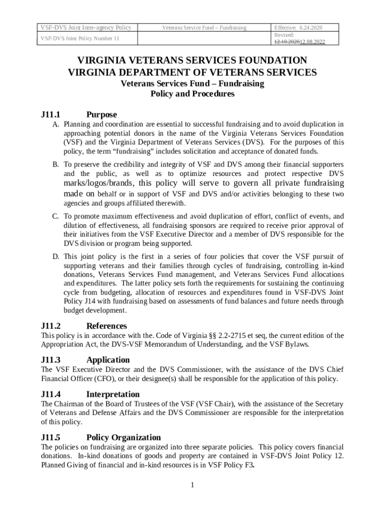 Virginia Veterans Services FoundationRichmond VA Doc Template | pdfFiller