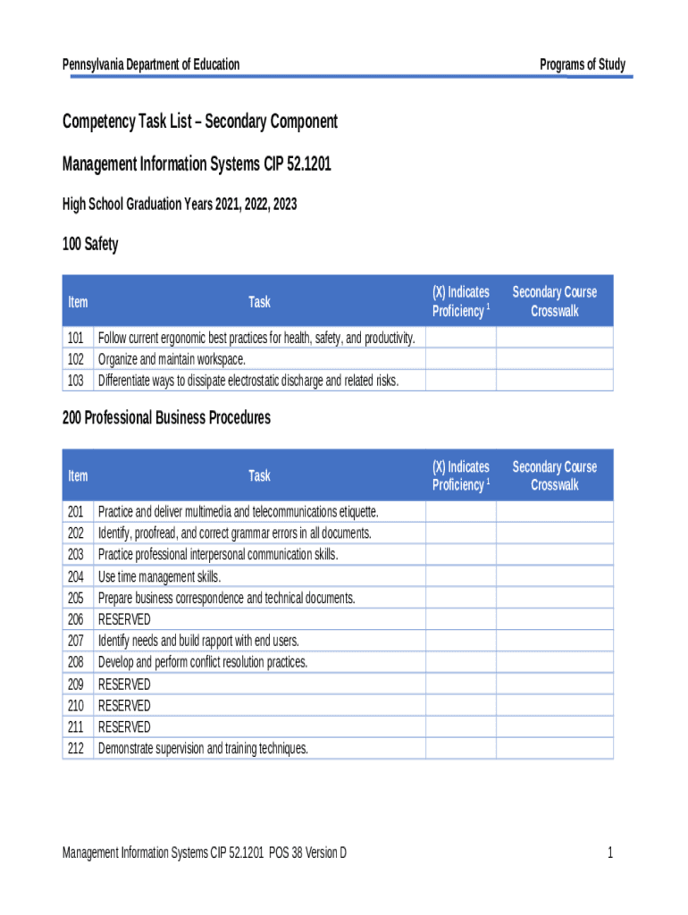 PA Health Services Task List Doc Template | pdfFiller