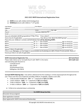 Fillable Online Mothers of Preschoolers - MOPS International Fax Email ...