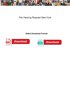 Fillable Online Fair Hearing Request Form - NYC Fax Email Print - pdfFiller