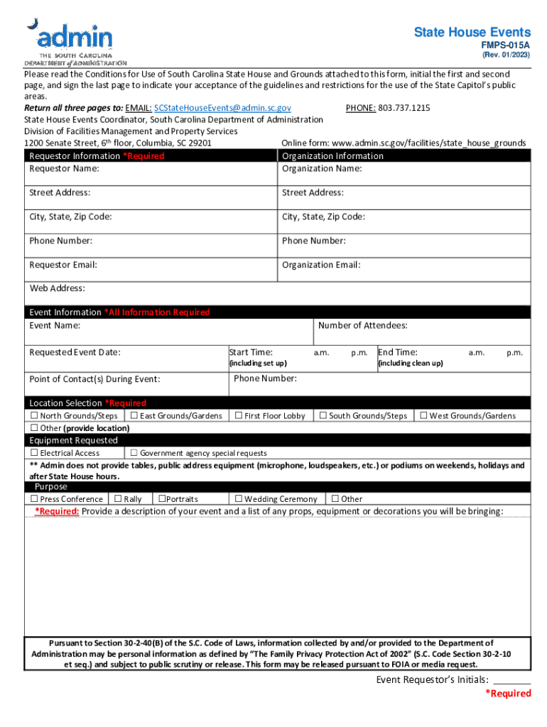 State House EventsDepartment of Administration Preview on Page 1