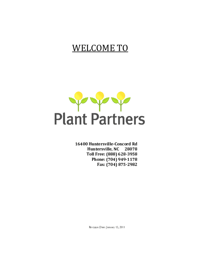 Fillable Online 60406916fillableplantpartnersemployeehandbookform