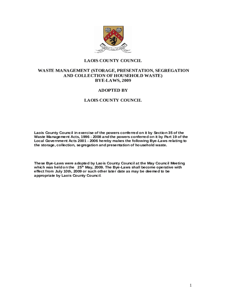 Laois people may have to supply proof of waste disposal if Doc