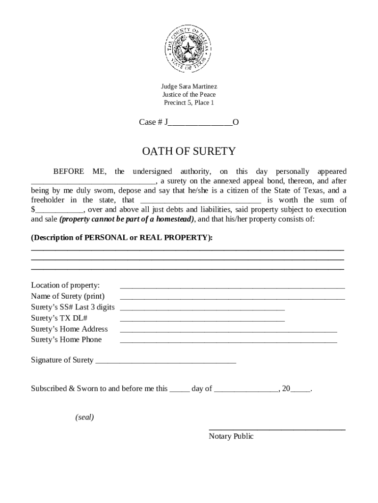 Sara Martinez Justice of the Peace Precinct 5 Place 1 Doc Template Sara Martinez Justice of the Peace Precinct 5 Place 1 Doc Template