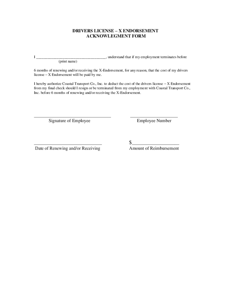 Fillable Online If you have a HazMat Endorsement, read this! License