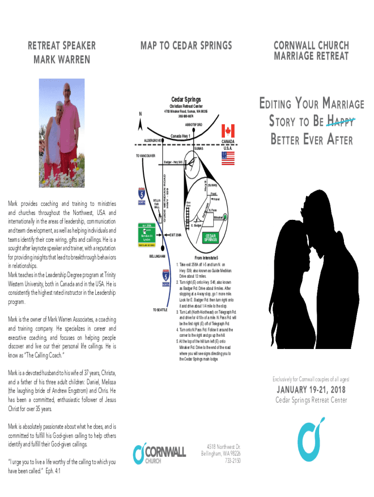 Fillable Online Cedar Springs Christian Retreat Center NEXT WALK