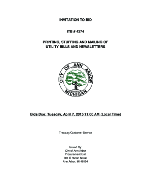 Invitation to Bid (ITB Definition: 147 Samples