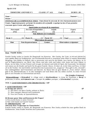 Ausfüllbar Online Lyce Bilingue de Djohong Fax Email Drucken pdfFiller