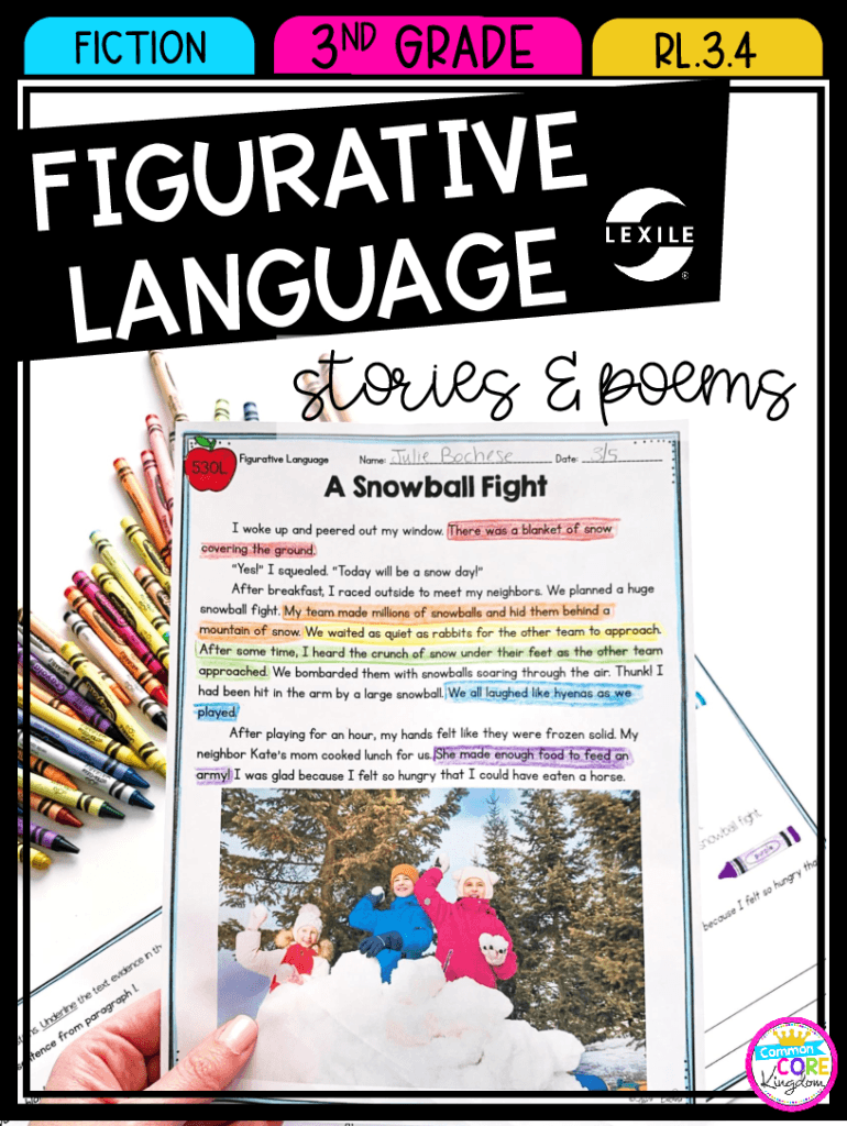 Fillable Online RL.3.4 Craft and Structure online worksheets for Grade 3 Fax Email Print - pdfFiller