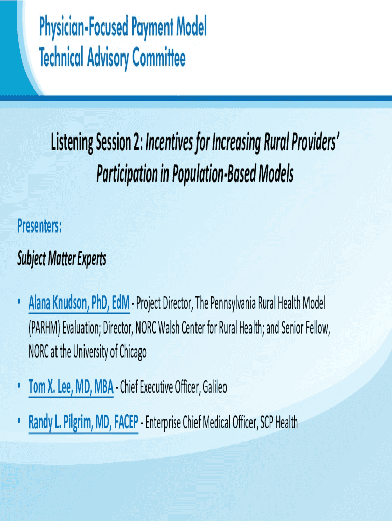 Fillable Online aspe hhs Evaluation of the Pennsylvania Rural Health