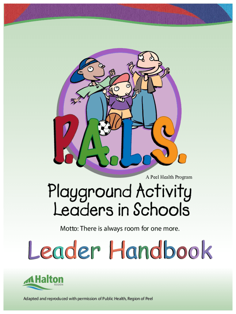 Fillable Online Leader Handbook Playground Activity Leaders in