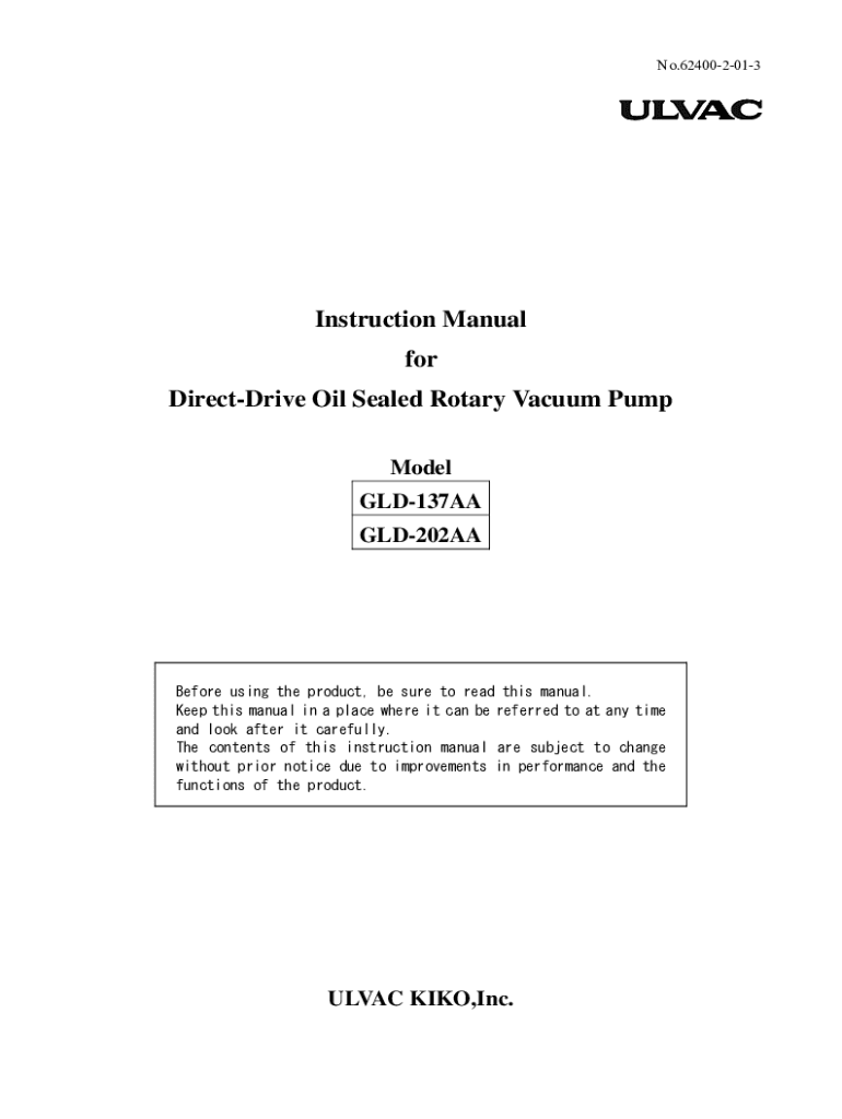 Fillable Online Operating manual rotary oil vacuum pump.pdf Fax Email