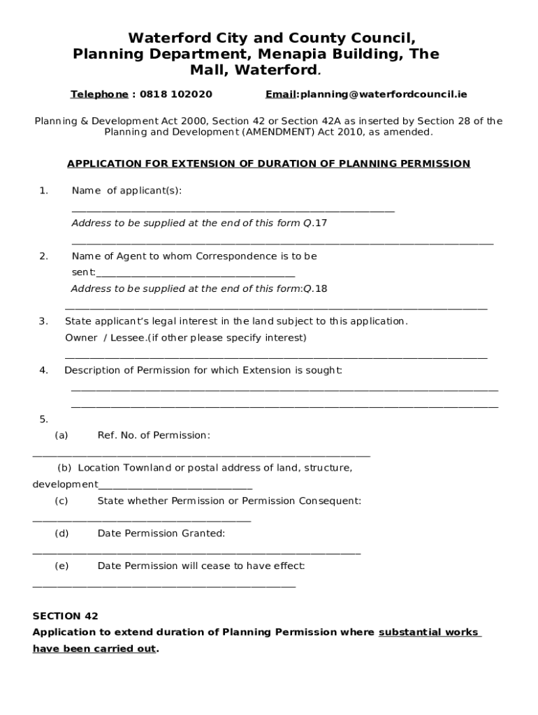 Hugh O'Brien Executive Planner Waterford City Council Doc