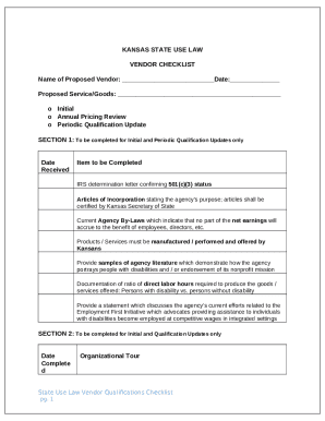 KANSAS STATE USE LAW