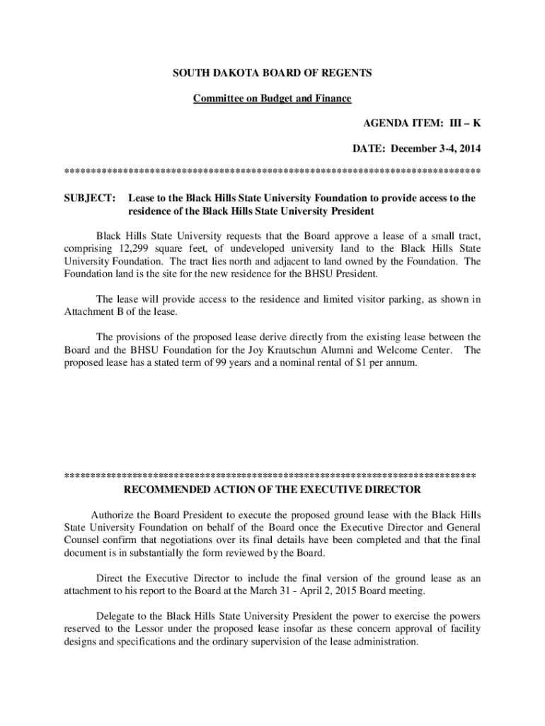 Fillable Online State of South Dakota Governor's Budget Fiscal Year