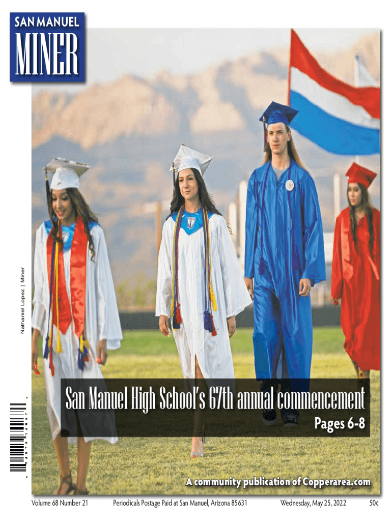 Fillable Online San Manuel High School's 67th annual commencement Fax ...