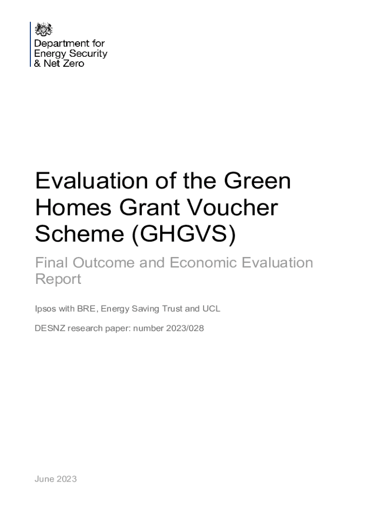 Fillable Online Evaluation of the Green Homes Grant Voucher Scheme